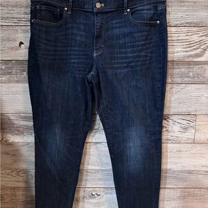 White House Black Market Dark Blue Skinny Jeans